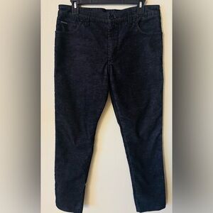 NWOT Quicksilver Men's Kracker Corduroy Jean Pants Tapered Black Gray Size: 32